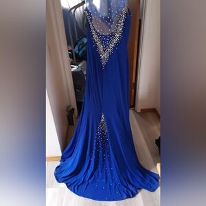 Blue Evening Gown / Grad Dress. Size US2 , Royal Blue